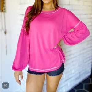 White Birch Fuchsia Top NWOT